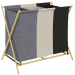 Pesukorv, 3 lahtrit, 129 l, 75 &times; 67 &times; 48 cm
