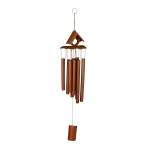 Bambusest tuulekell Relaxdays 10041367.0, 8 osa, Pruun, 14 &times; 68 &times; 7 cm