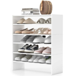 Jalatsiriiulite komplekt, 3 osa, 2 tasandit, Valge, 78 &times; 30 &times; 30 cm