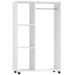 Avatud riidekapp Homcom 80x40x128cm, valge v&auml;rv