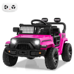 Laste elektriauto 86x57,5x54,5cm, roosa/musta v&auml;rvi