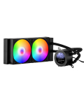 Vedelikjahutuss&uuml;steem CPU, 120 mm, must, LCD ja ARGB-ga, Intel/AMD