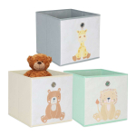 Laste hoiukastid Relaxdays, 3 tk, 30 &times; 30 &times; 30 cm