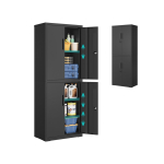 Dokumendikapp SONGMICS OMC017BD01, 4 ust, 5 riiulit, Must, 40 &times; 60 &times; 180 cm