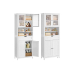 Vannitoakapp VASAGLE BBC768W01, k&otilde;rge, LED-valgustusega, 60 &times; 170 &times; 30 cm