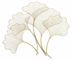 Seinadekoratsioonipaneel Glam Leaf, Kuldne, 79 &times; 68 &times; 5 cm