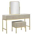 Tualettlaud Luxury, peegli ja taburetiga, 120 &times; 75 &times; 45 cm