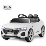 Laste elektriauto 98x49x43cm, valge/musta v&auml;rvi