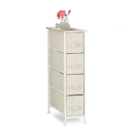 Elutoa riiul 76x20x48cm., kreem/helepruun/valge