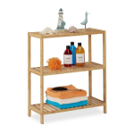 Vannitoa riiul 3 riiuliga 69x60x26cm., helepruun