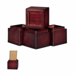 M&ouml;&ouml;blijalad Relaxdays, 4 tk, Pruunid, 11,5 &times; 10 &times; 11,5 cm