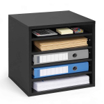 Kontoridokumentide organiseerija VEVOR KL-FCO1, 5 sektsiooni, Must, 38 &times; 13,5 &times; 43 cm