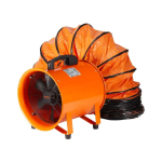 Kaasaskantav 304,8 mm silindriline ventilaator 10 m kanalivoolikuga, 367 W t&ouml;&ouml;stuslik puhur tolmu ja aurude jaoks