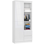 Kontoririiul-kapp CLP R11, 1 uks, 2 sahtlit, 7 riiulit, valget v&auml;rvi, 80 &times; 180 &times; 35 cm