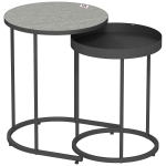 Abilaudade komplekt, 2 tk, Hall/must