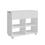 Mobiilne dokumendikapp Relaxdays 10052414_49, 4 ratast, 2 pidurit, valge, 70 &times; 61 &times; 30 cm