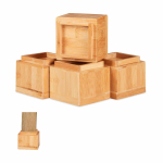 M&ouml;&ouml;blijalad Relaxdays, 4 tk, Pruunid, 11,5 &times; 10 &times; 11,5 cm