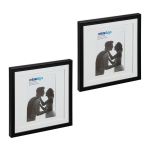 Pildiraamid Relaxdays, 2 tk, Must, 27 &times; 27 &times; 2,5 cm