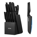 K&ouml;&ouml;ginoakomplekt VEVOR, 15 osa, Must, 27 &times; 17 &times; 39 cm