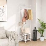 Metallist nurgaga riidenagi, 1 konks ja 2 riiulit, 42,5 &times; 193,5 &times; 42,5 cm