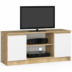 TV-alus AkordV2, 2 ust, valge/pruuni, 120 &times; 55 &times; 40 cm