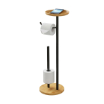 Tualettpaberihoidik Relaxdays 10053142_46, Riiuliga, Must, 25 &times; 65 &times; 20 cm
