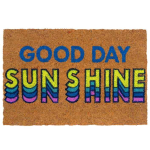 Kookoskiust uksematt Relaxdays &bdquo;Good Day Sunshine&ldquo;, Mitmev&auml;rviline, 60 &times; 40 cm