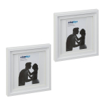Pildiraamid Relaxdays, 2 tk, Valge, 27 &times; 27 &times; 2,5 cm
