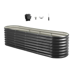 K&otilde;rgpeenar VEVOR GM61003-240X60X57CM, 12 tugevdusvarrast, Hall, 240 &times; 60 &times; 60 cm