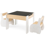 Laste joonistus- ja m&auml;ngulaua komplekt, 2 tooli, 63,5 &times; 60,96 &times; 48,26 cm