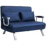 Diivanvoodi Homcom 111x80x78cm, sinine/h&otilde;bedane v&auml;rv