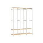 Avatud riidekapp 40x141x180cm., valge/helepruun