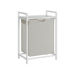 Pesukorv riiuliga 65L, valge/hall