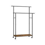 Riidepuuraam ratastel 139.6x98.5x156.8cm., pruun/must