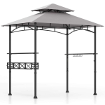 Grilli varikatus 242x153x250cm, hall/must v&auml;rv