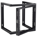 9U seinale kinnitatav avatud raamiga serveririiul, must, 530x450x520 mm