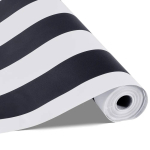Isekleepuv geomeetriline seinatapeet, 45 cm x 15 m, mustvalge