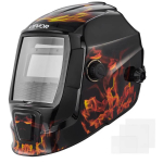 Isetumenev keevitusmask CRIUS, p&auml;ikeseenergial t&ouml;&ouml;tav, 93x43 mm, 2 andurit, TIG MIG