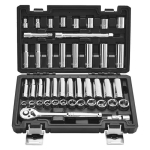 Padrunv&otilde;tmete komplekt 44 osa, 9,5 mm, SAE ja meetrilised, CR-V terasest