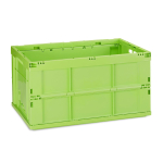 Kokkupandav hoiukast Relaxdays, 60 l, 2 k&auml;epidet, Roheline, 58,5 &times; 31,5 &times; 40 cm