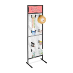 Perforeeritud seinaga stend Relaxdays, 10 konksu, 65,5 &times; 215 &times; 44,5 cm