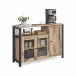 Puhvetkapp VASAGLE, 3 ust, pruun/must, 110 &times; 75 &times; 33 cm