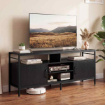 TV-alus, 2 kappi ja 4 riiulit, Must, 147 &times; 63,5 &times; 35 cm