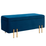 Pehme pukk hoiukastiga Homcom 100x40x42cm, tumesinine/kuldne