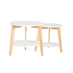 Komplekt 2 kohvilauda., valge/heledapruun v&auml;rv