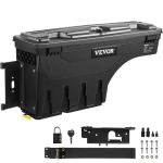 Lukustatav veekindel ABS-plastist veoauto kasti hoiukast, 20 l, must, Dodge Ram 1500 2019-2021, juhipoolne