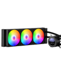 AIO protsessori vesijahuti, 3x120 mm PWM ventilaatorid, must, 2.1" LCD, ARGB, Intel 115X/1366/2011/1700/1200, AMD AM4/AM5