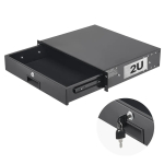 2U k&otilde;rgusele paigaldatud lukustatav serverisahtel, koormus 22,68 kg