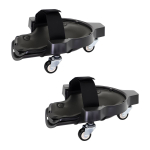 Ratastega p&otilde;lvekaitsmed Relaxdays, 2 tk, Mustad, 9 &times; 22 &times; 29,5 cm