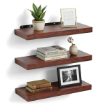 Rippuvad seinariiulid Relaxdays 10052695_8411, 3 tk, 50 &times; 4 &times; 23 cm